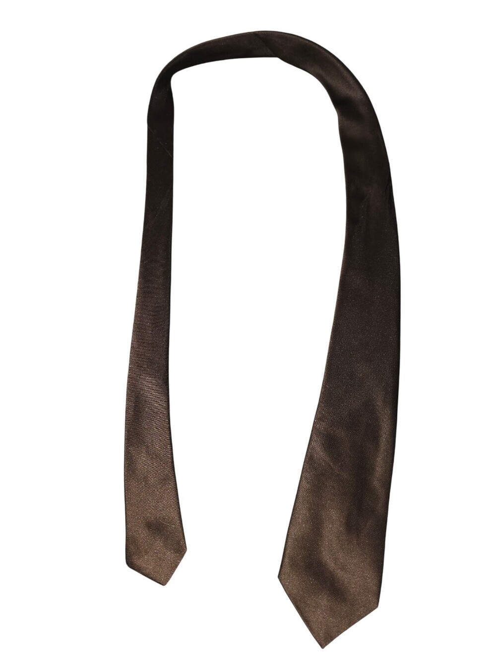6/8/63. Mens Giovanni Sciarpa Satin Tie in Dark Brown - Classic Formal Accent